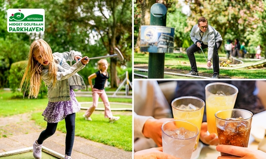 Minigolf, evt. + non-alcoholisch drankje naar keuze bij Midget Golfbaan Parkhaven in hartje Rotterdam