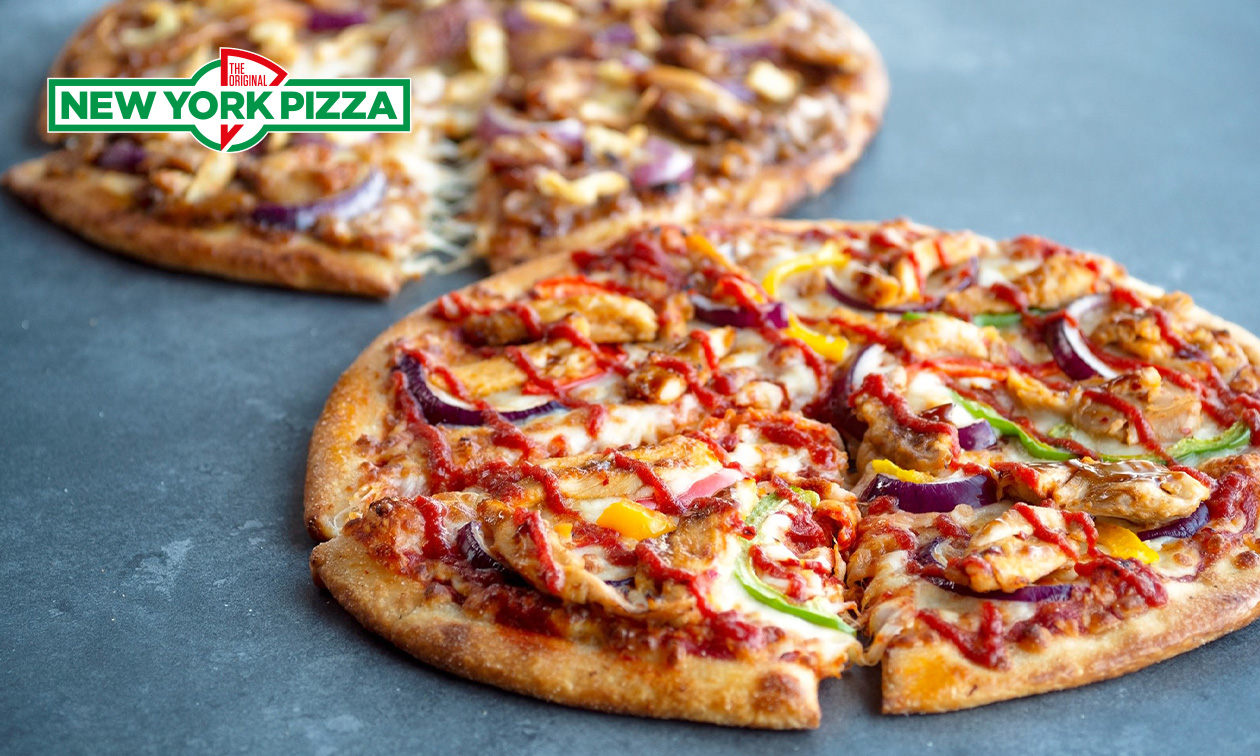 Pizza (25 cm) naar keuze voor afhaal bij New York Pizza in Vlijmen