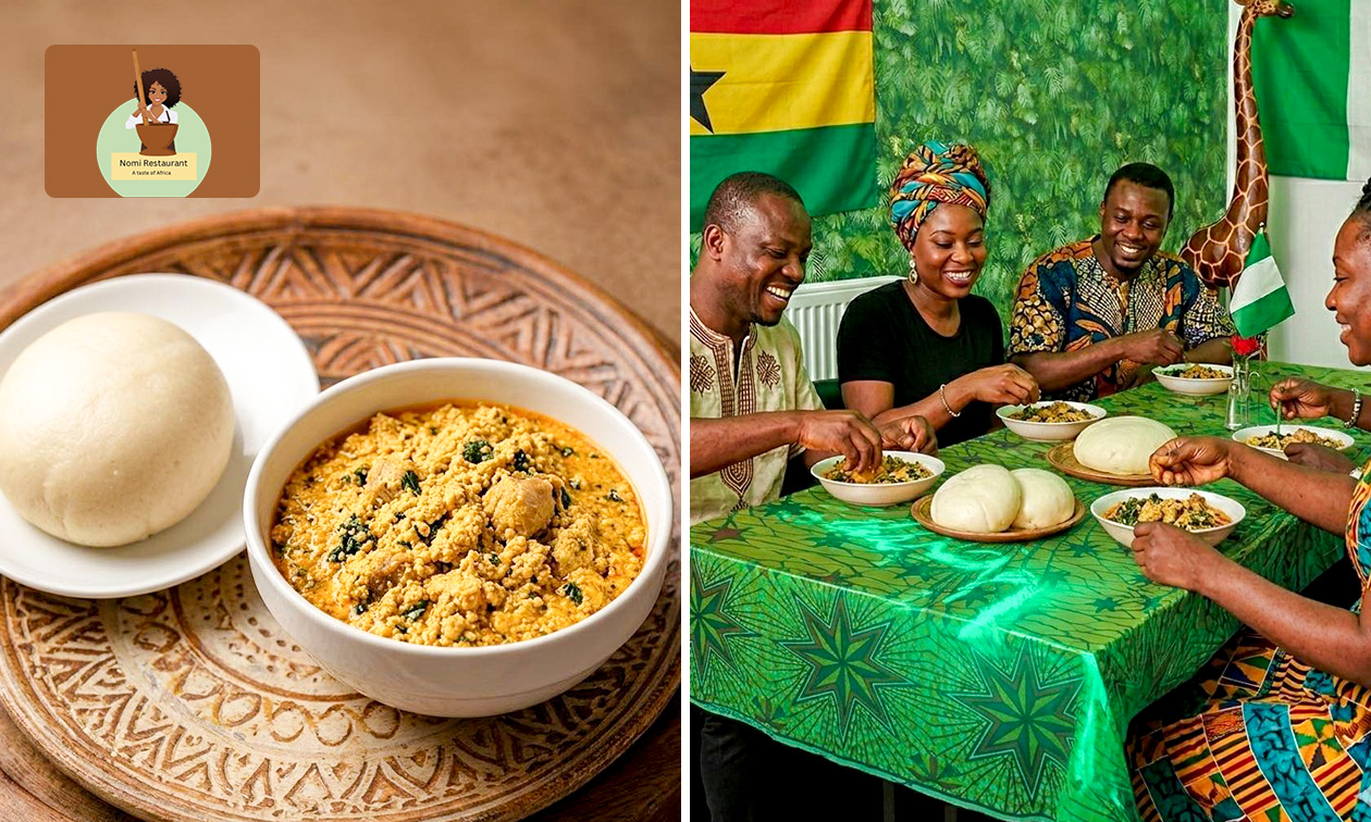 Afrikanisches FuFu-Hauptgericht nach Wahl in Mönchengladbach