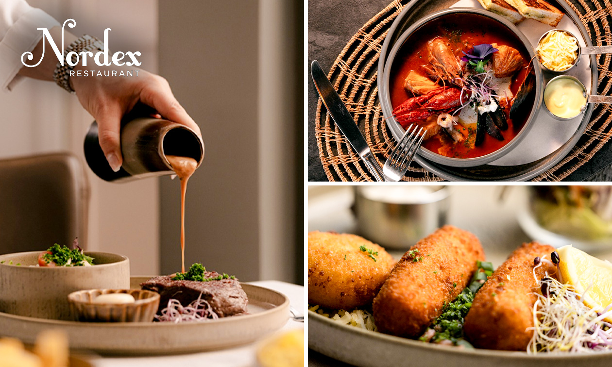 3-gangen keuzelunch of -diner bij Nordex in Nieuwpoort vlak bij de IJzer