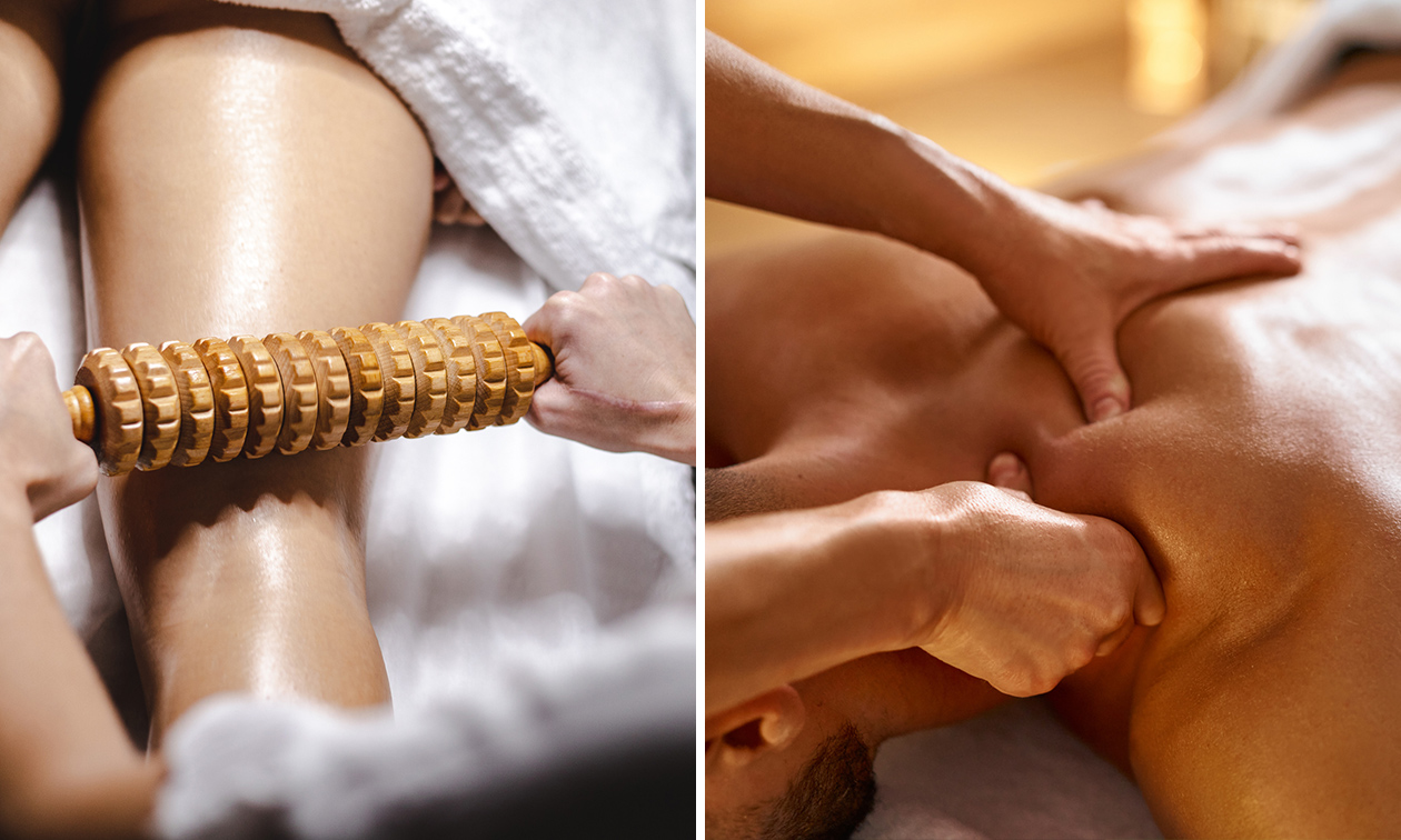 Massage du corps (30 min) ou séance de madérothérapie (75 min) près de Dinant