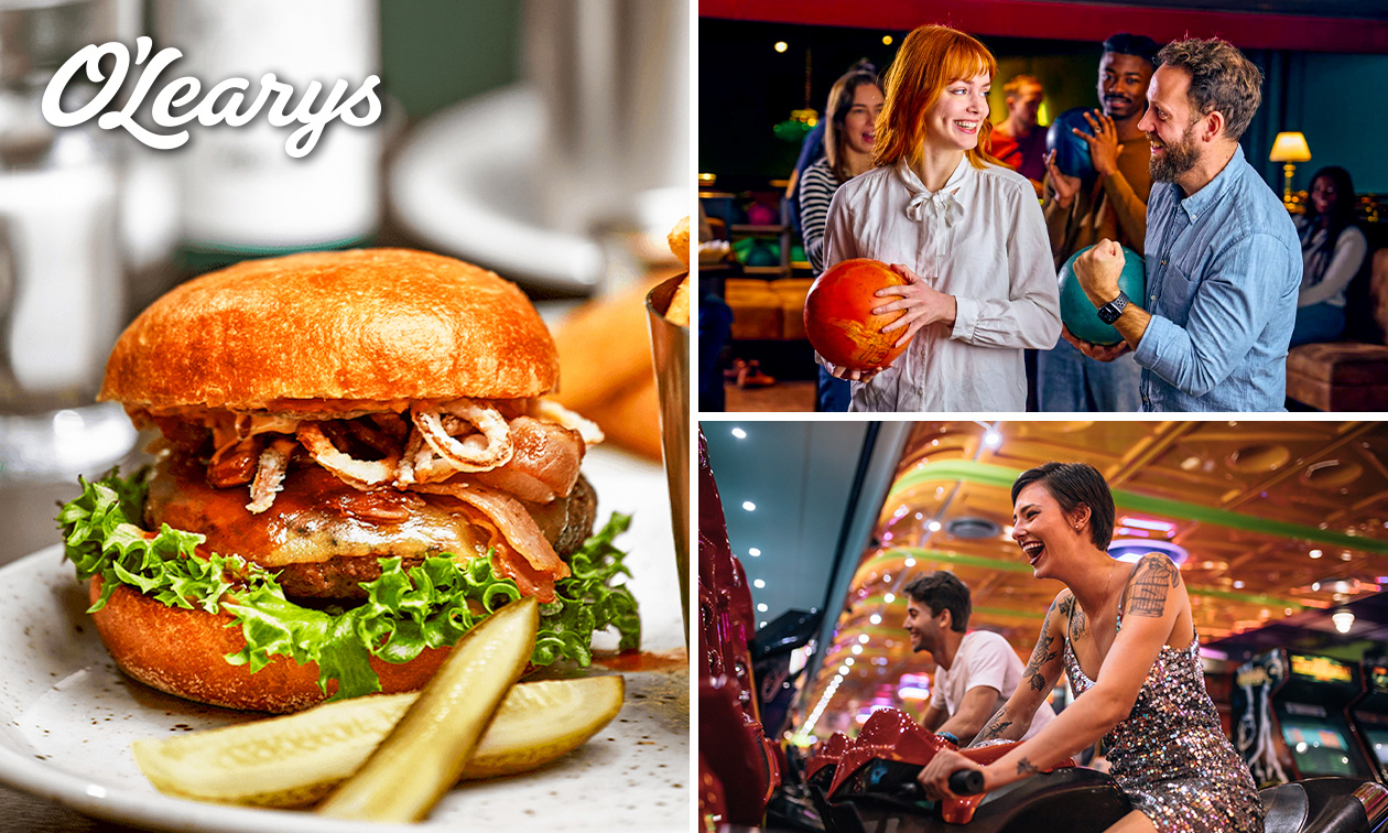 Bowlen (50 min) + 80 arcade-credits + diner bij O´Learys Hasselt