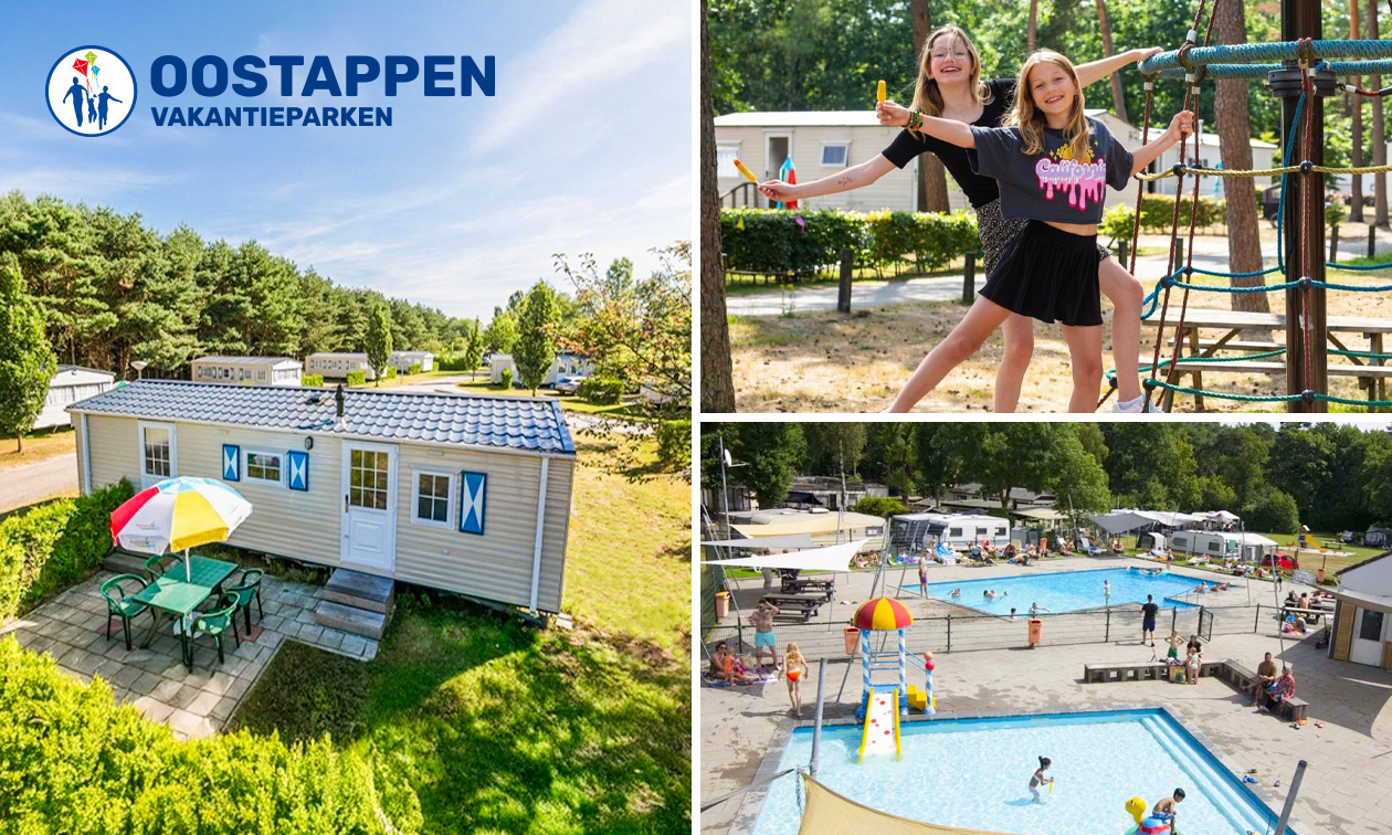 Weekend of midweek voor 4 tot 6 personen bij Oostappen Vakantieparken Weekend of midweek voor 4 tot 6 personen bij Oostappen Vakantieparken