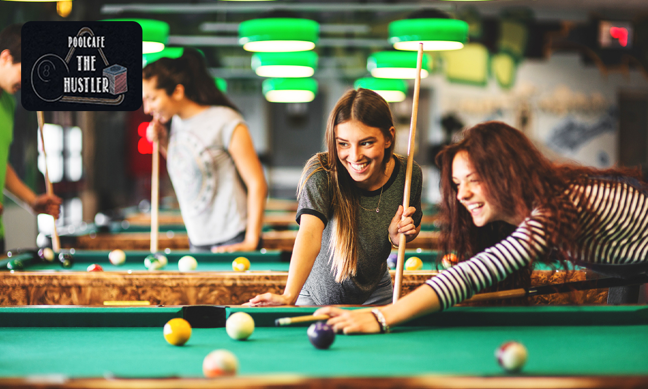 2 uur poolen (2 tot 4 personen) bij Poolcafé The Hustler Sittard