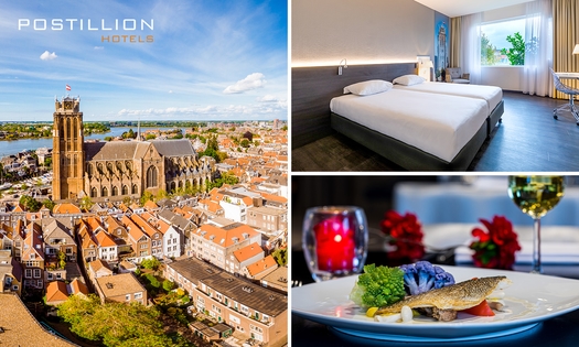 Nuit pour 2 à Dordrecht + petit-déjeuner + évtl. dîner en 3 services ou entrée au spa