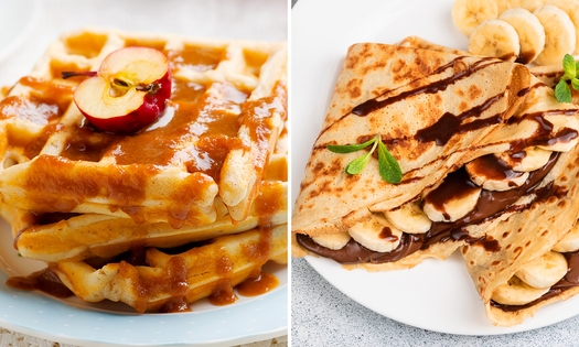 1 of 2 crêpe(s) of wafel(s) + evt. drankje naar keuze in hartje Tilburg