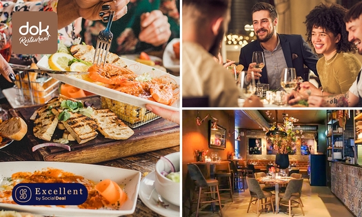 3-gangen shared dining-diner + amuse bij Restaurant DOK