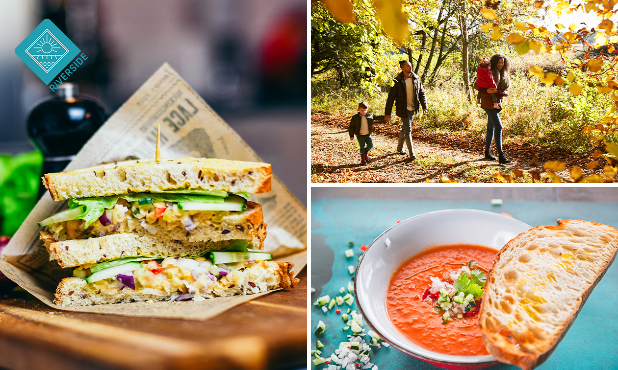 Wandelarrangement + gebak + warme drank en/of 2-gangenlunch bij Riverside Outdoor & Events Wandelarrangement + gebak + warme drank en/of 2-gangenlunch bij Riverside Outdoor & Events