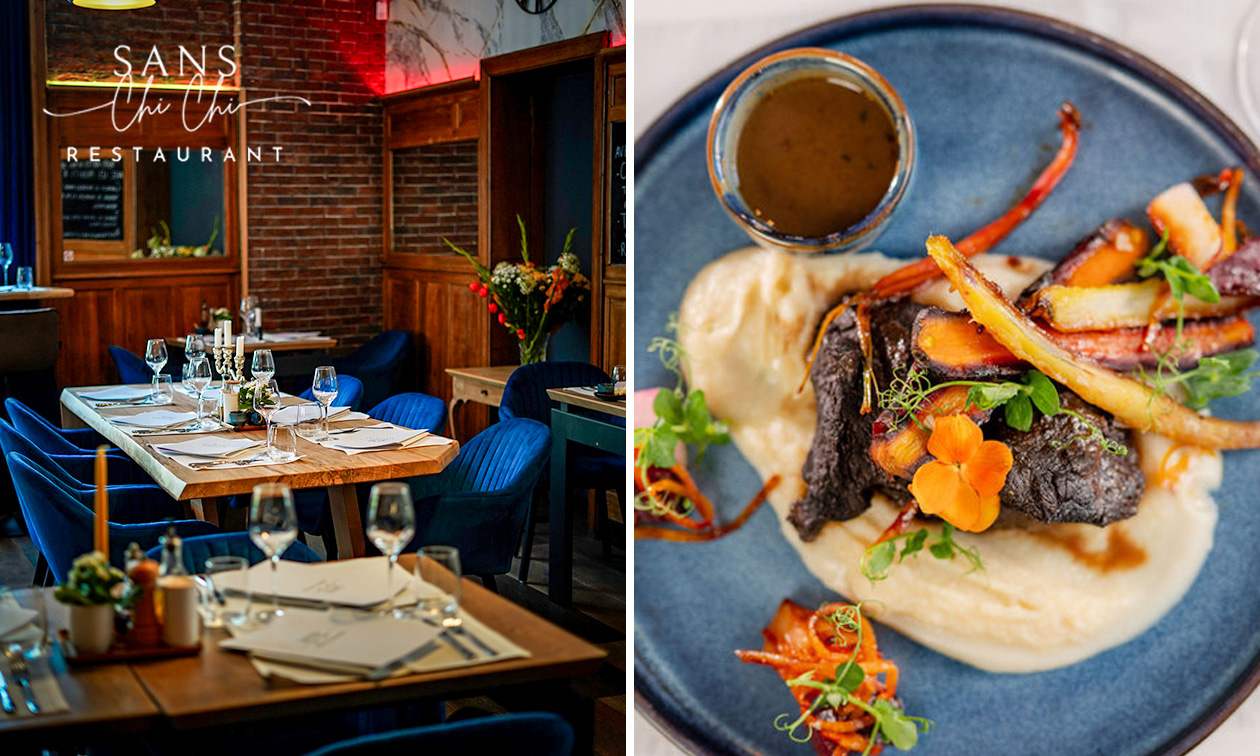 Menu gastronomique en 3 services au choix au restaurant Sans Chi Chi