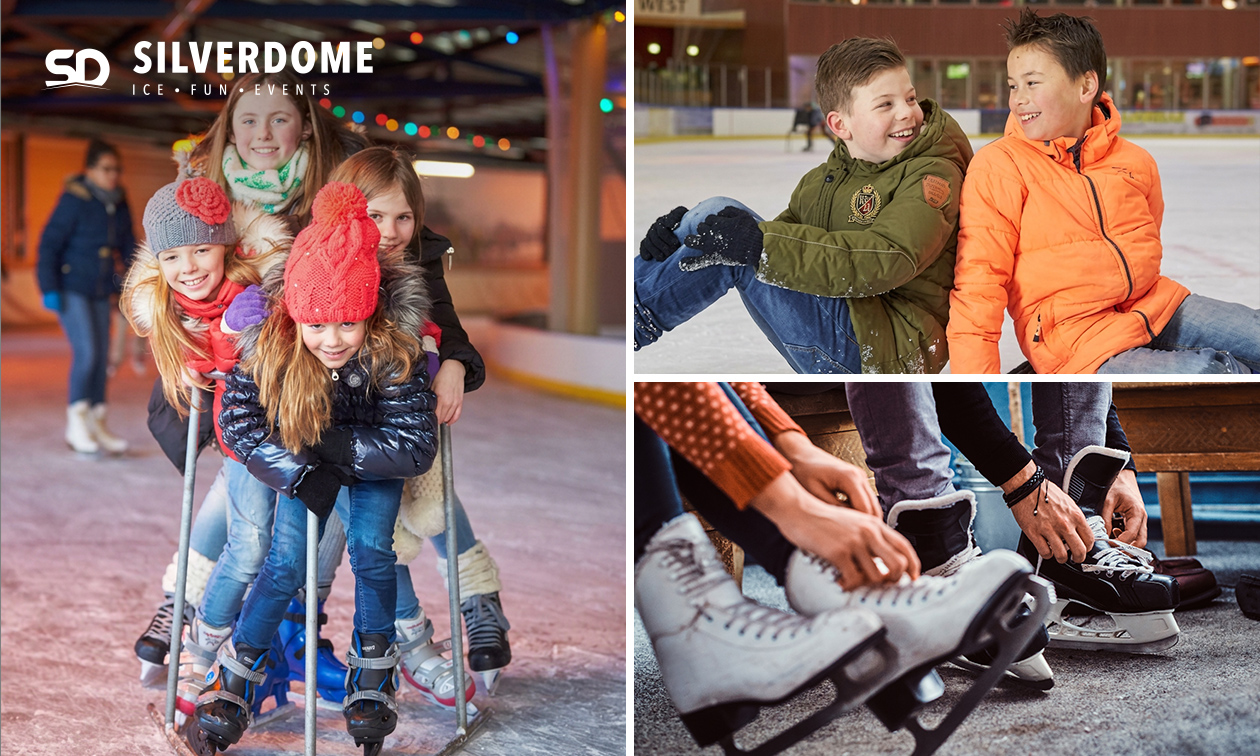 Vrij schaatsen (ook tijdens Rico's IJspretweek in de vakantie) bij SilverDome + evt. schaatshuur