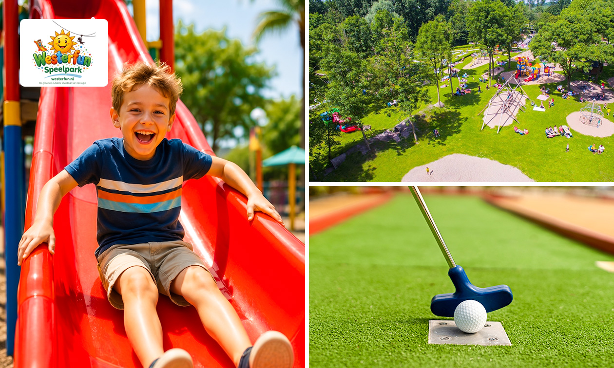 Entree kind(eren) + 1 begeleider + minigolf + limonade OF seizoenspas incl. 1x 30 min bowlen