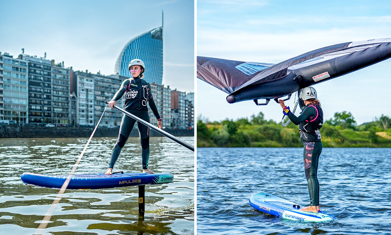 Einführung ins Foilen mit Segel (30 Min.) oder Wing-Foil-Schnupperkurs (60 Min.) in Lüttich