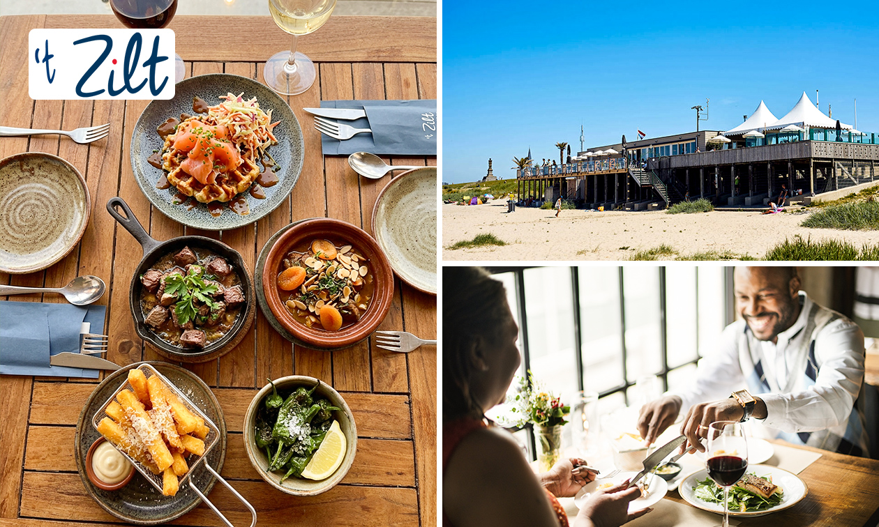 3-gangen shared hapas-diner à la carte + bijgerechten + dessert bij Strandpaviljoen 't Zilt