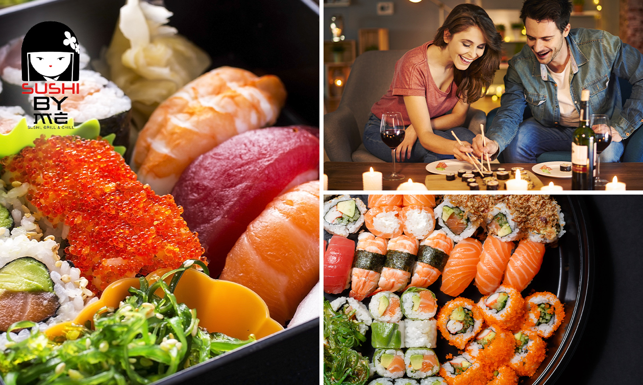 Sushibox (44 stuks) voor 2 voor afhaal bij Sushi By Me Sushibox (44 stuks) voor 2 voor afhaal bij Sushi By Me