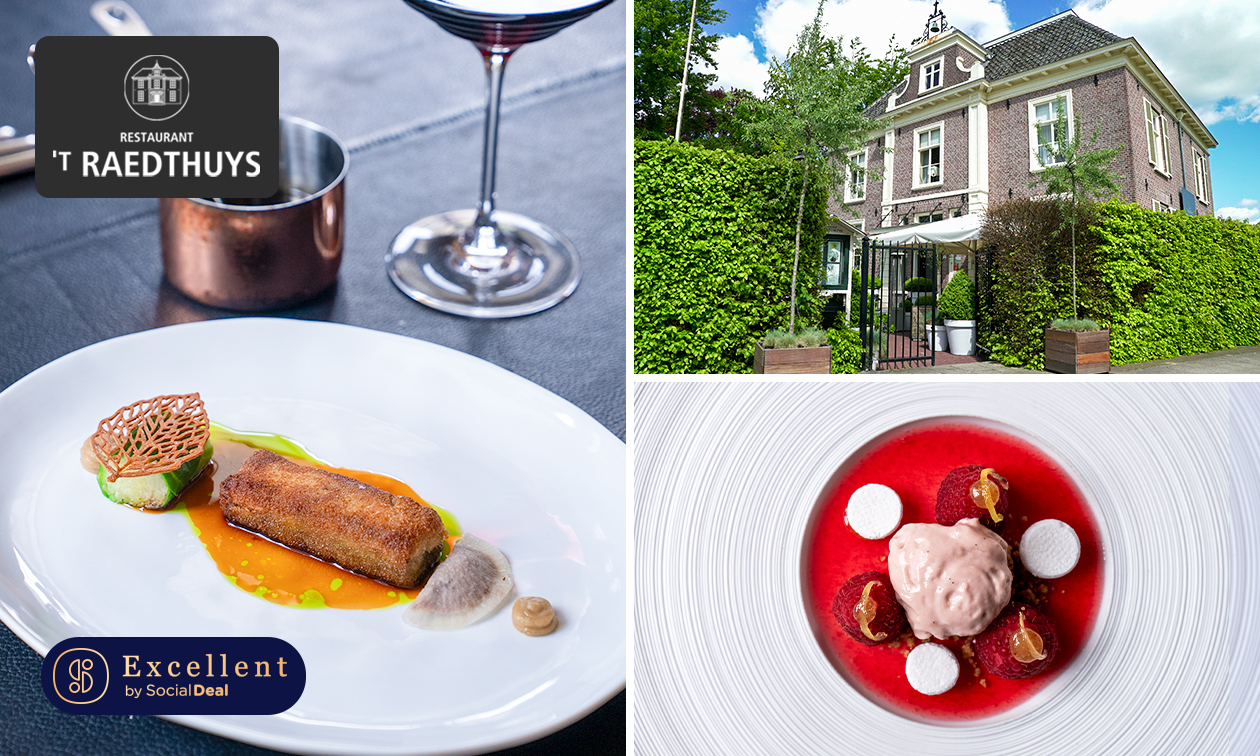 10-gangenlunch of -diner bij sterrenrestaurant 't Raedthuys