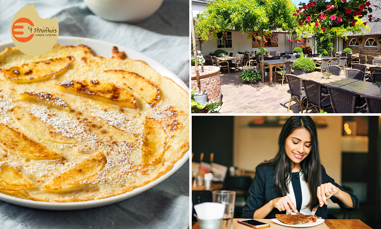 3-gangen pannenkoekendiner bij 't Struifhuis