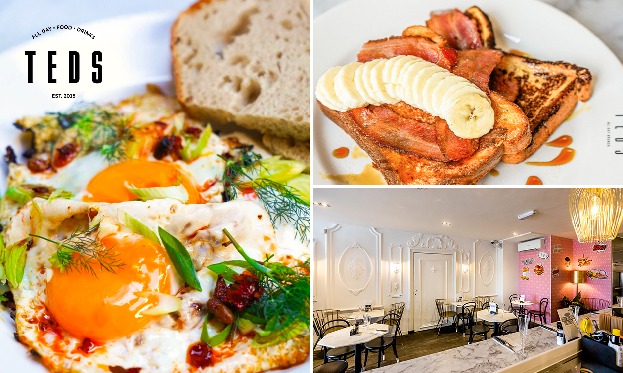 Brunch- of lunchgerecht naar keuze bij Teds Amsterdam Jodraan