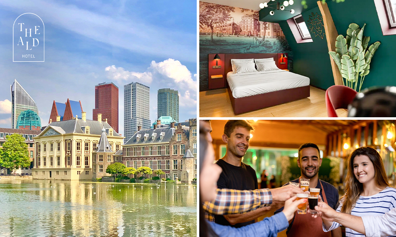 Overnachting voor 2 + evt. ontbijt + late check-out in hartje Den Haag
