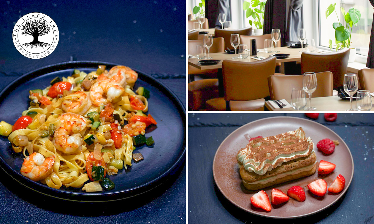 3-gangenlunch of -diner à la carte bij The Black Tree