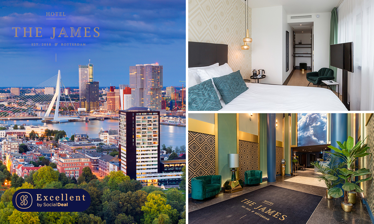 Overnachting voor 2 + waardebon + prosecco in hartje Rotterdam