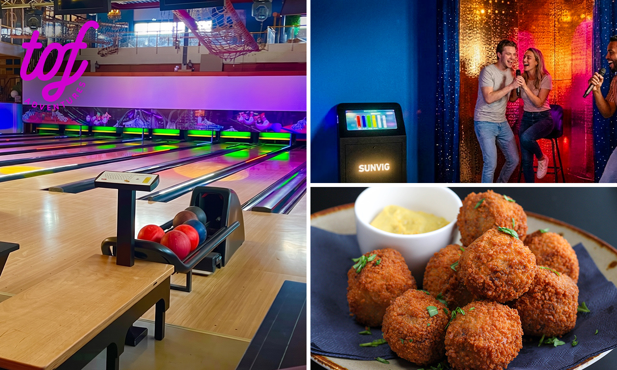 Bowlen (1 uur) + evt. karaoke (1 uur) + bitterballen
