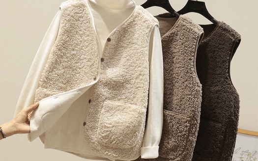 Damevest i fleece