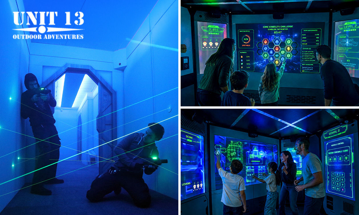 Laser Maze + X-Cube Escape Room + friet