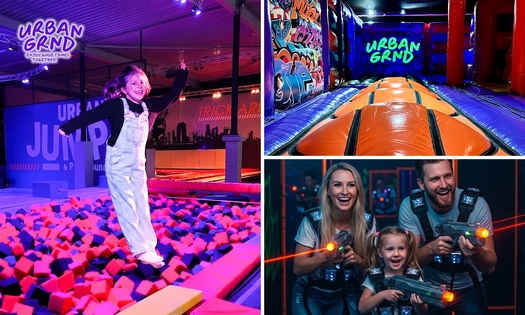 Indoor-Trampolin (2 oder 3 Stunden) oder All-in-Erlebnis (2 Stunden) bei Urban GRND Emmen