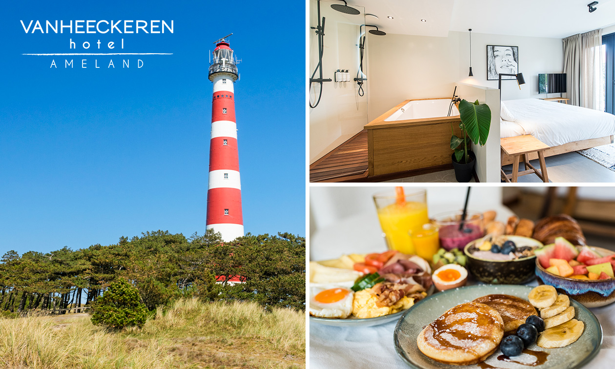 2 overnachtingen voor 2 + ontbijt + evt. diner + meer bij Van Heeckeren Hotel Ameland