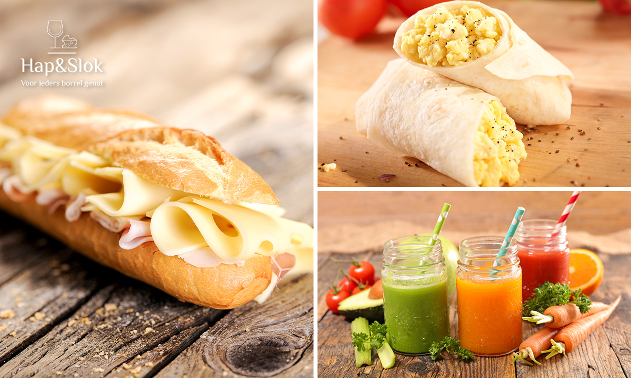 Broodje + wrap + sapje voor afhaal