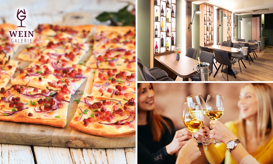 Flammkuchen + Glas Wein nach Wahl in der Bonner Innenstadt