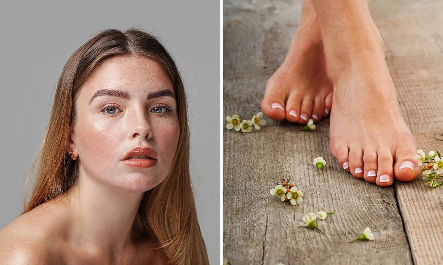 Pédicure ou soin du visage hydratant + massage crânien (75 min) près de Charleroi