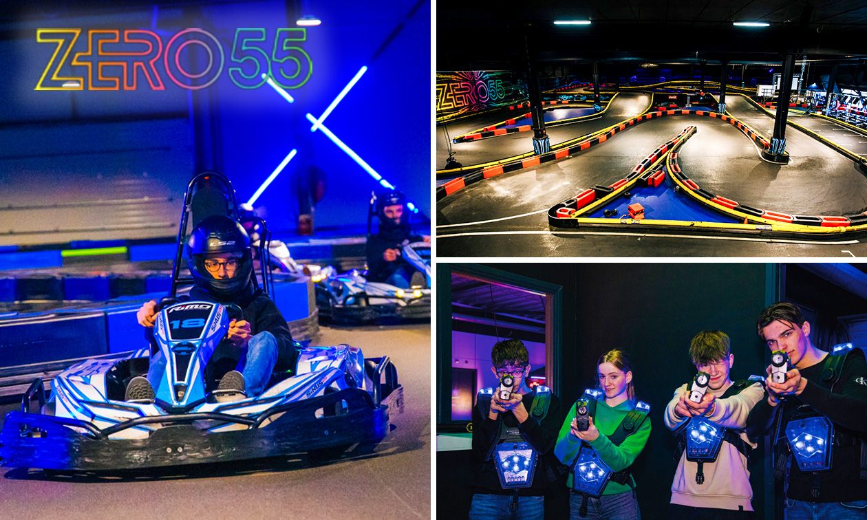 2 heats e-karten (2x 10 min) of 1 heat e-karten + 1 spel lasertag (12 min)